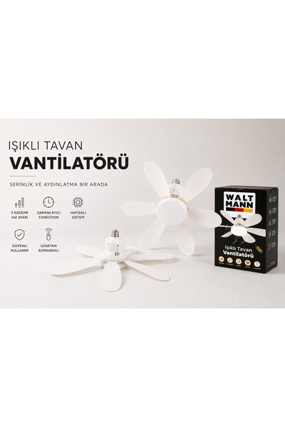 WaltMann Işıklı Tavan Vantilatörü