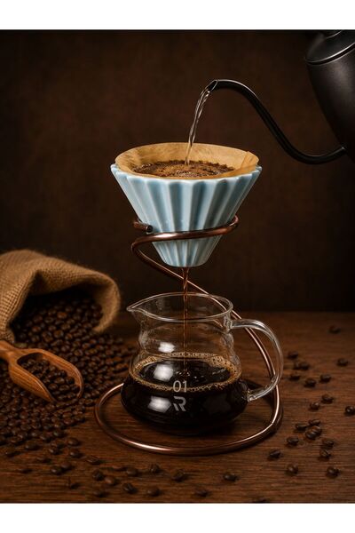 rank V60 Coffee Drip Set: Glass Dropper and Glass Serving Tool 01