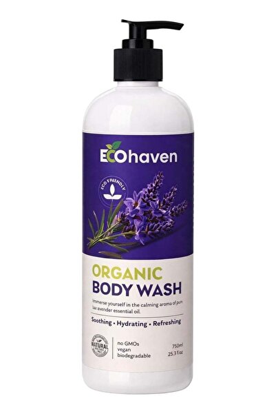 Ecohaven Organic Lavender Body Wash 750ml – Plant-Based Gentle Cleanser | Sul...