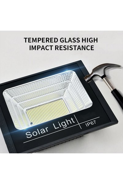 Primo Plus RA102 Solar Powered LED Flood Light with Solar Panel & Remote Cont...