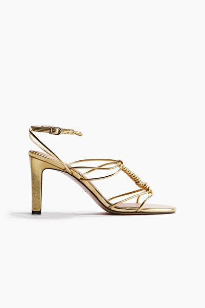 H&M Topuklu ve Şeritli Sandalet