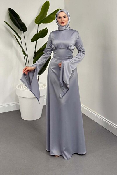 mf venessa Hijab Dress with Stones on the Front and Tie-Back.