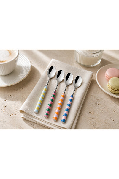 English Home Colorline Paslanmaz Çelik 4 “Lü Tatlı Kaşığı 20 Cm