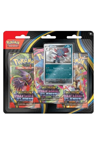 Pokemon Flăcări Fantasmale: Weavile Pachet de 3 în blister