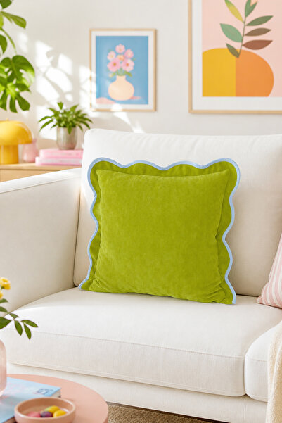 RİTMOHOME Colorful, Modern, Striped, Dopamine, Sea, Summer, Double-Sided Deco...