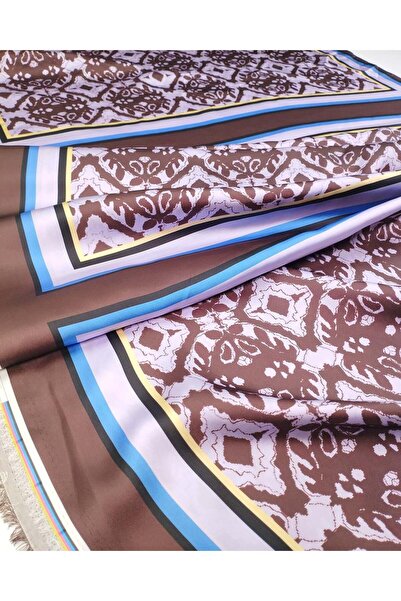 Kumaş Parça Țesătură din satin twill mov liliac, ușor lucioasă, cu cădere flu...