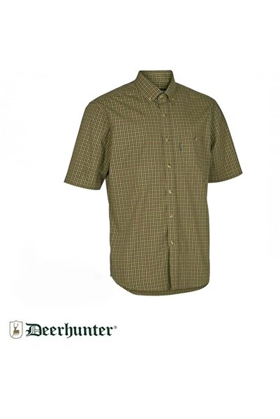 Deerhunter T. Nıkhıl Yeşil-Kare Kısa Kol Gömlek 43/44