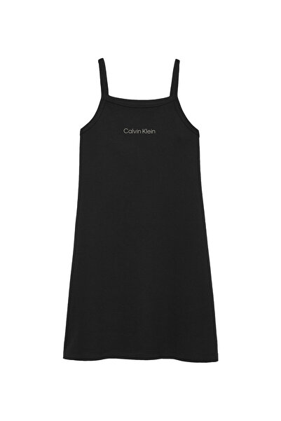 Calvin Klein Siyah Kız Çocuk Baskılı Elbise LVCKSJH08GBEH