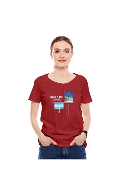 not Unisex Printed Design T-Shirt (Happy Planet)| For Couple | Round Neck Regular Fit T-shirt
