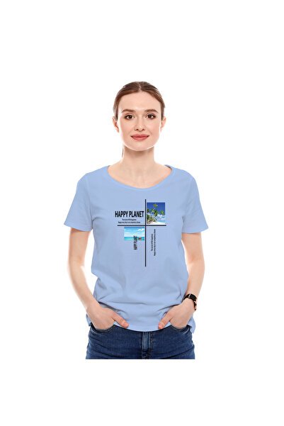 not Unisex Printed Design T-Shirt (Happy Planet)| For Couple | Round Neck Regular Fit T-shirt