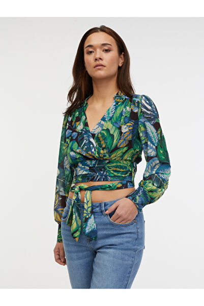 ORSAY Bluză verde de damă cu model
