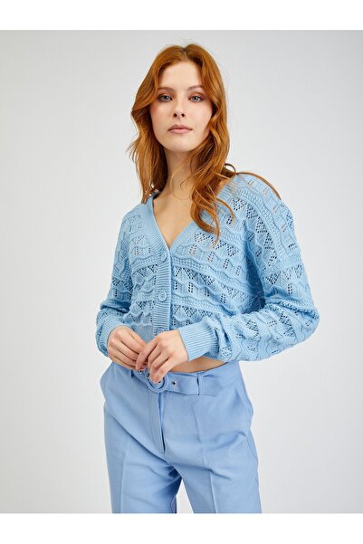 ORSAY Light blue women's patterned cardigan