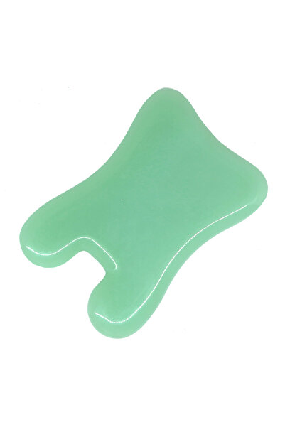 SELA Piatra Gua Sha din Jad Verde pentru masaj 8 cm, forma V