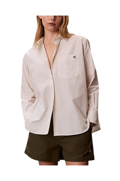 Calvin Klein Γυναικείο Πουκάμισο Μπεζ LV047F103G-F7J