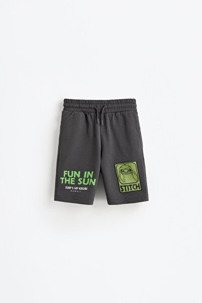 LEFTIES Stitch ©Disney etiketli jogger bermuda