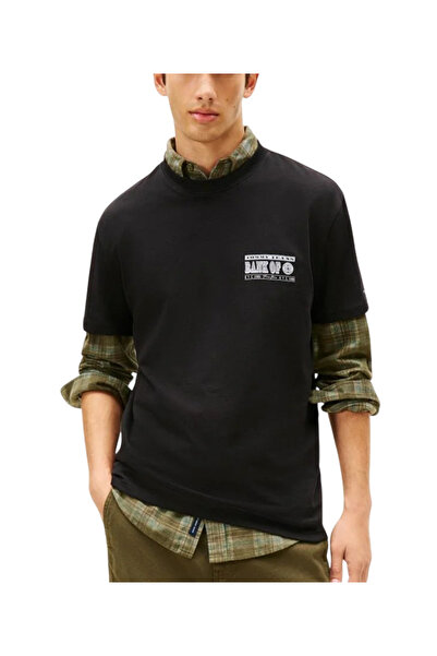 Tommy Hilfiger Ανδρικό T-shirt Μαύρο Tommy Jeans DM0DM22329-BDS