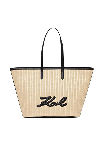 Karl Lagerfeld Γυναικεία K/Signature Tote Τσάντα Μπεζ B2W30088-425