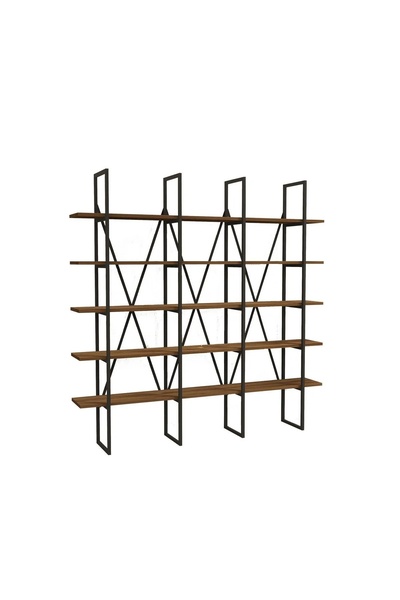 OEM Bibliotecă industrială 160x160x26 cm – MDF melaminat de 18mm, structură m...