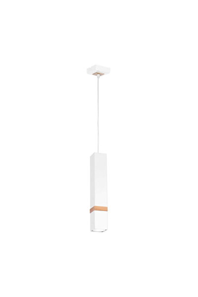 Milagro VIDAR MLP5408 Lampă suspendată modernă, Aluminiu alb și lemn deschis,...