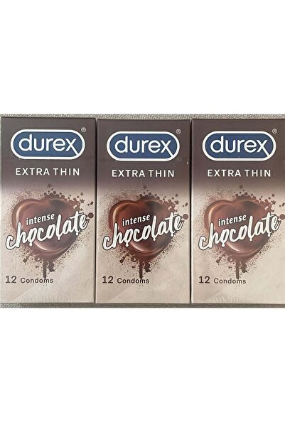 Durex Play Durex 12-Piece Extra Thin Intense Chocolate Flavored Condoms, Pack...
