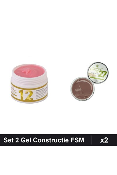 Makeup Set 2 Geluri Constructie UV LED FSM 15g, Nuante 12 27, Builder Gel Pro...
