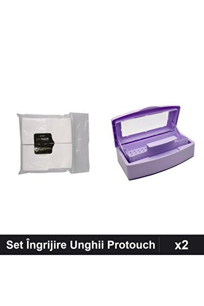 Makeup Set 2 Îngrijire Unghii - Servetele Protouch 200buc + Cutie Sterilizare...