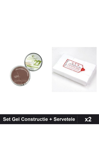Makeup Set 2 Gel Constructie UV LED FSM 15g + 900 Servetele Unghii Profesionale