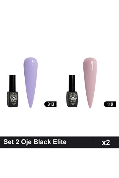 Makeup Set 2 Oje Semipermanente Black Elite Global Fashion 8ml, Nuante 313 11...