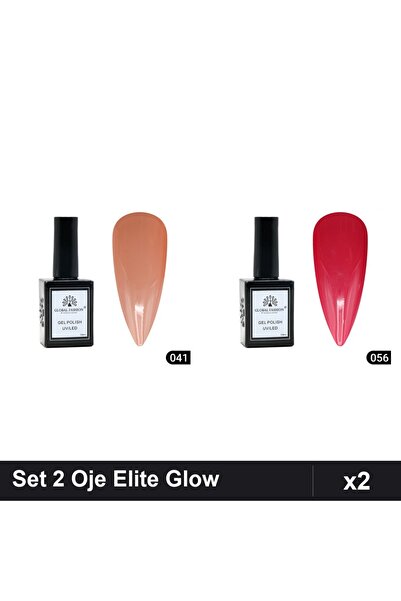 Makeup Set 2 Oje Semipermanente Global Fashion Elite Glow 15ml, Nuante 041 05...