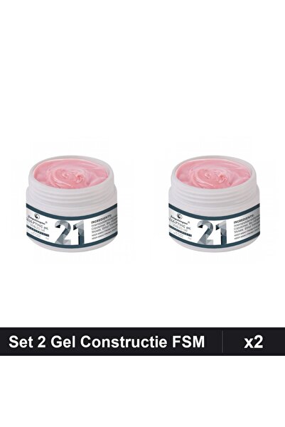 Makeup Set 2 Gel Constructie UV LED FSM 15g, Builder Gel Profesional Unghii