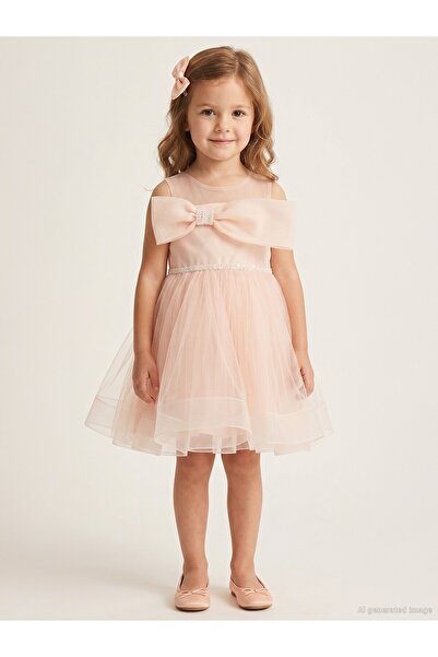 Civil Girls 2-5 Years Old Evening Dress - Powder