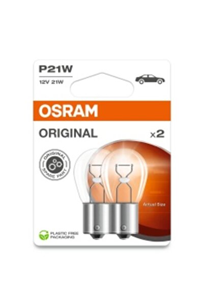 Aftermarket Set 2 Becuri 12V P21W Original Blister Osram