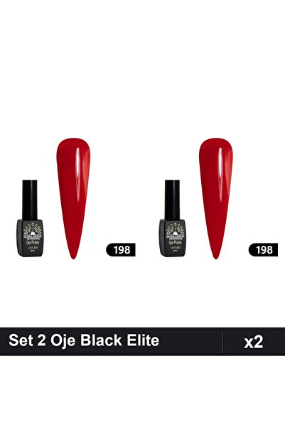 Makeup Set 2 Oje Semipermanente Black Elite 8ml, Global Fashion, Manichiură U...