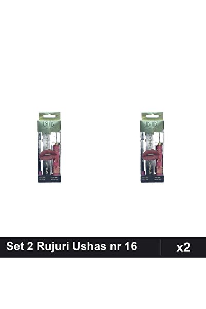 Makeup Set of 2 Ushas Lipsticks No. 16 + Contour Pencils, Professional Lip Ma...