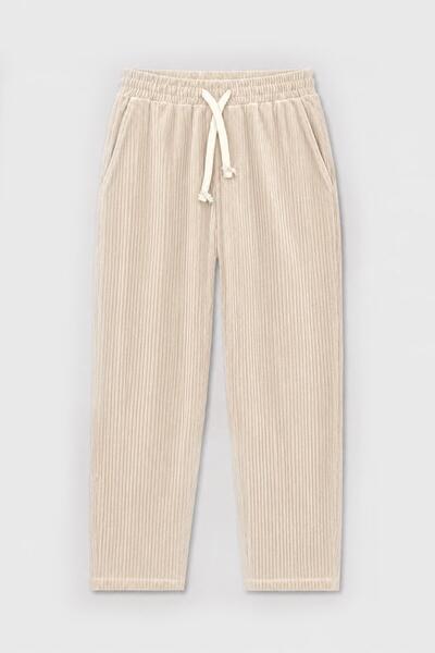 VAMOSCLO Pantalone od tkanine Terry Towel, bež