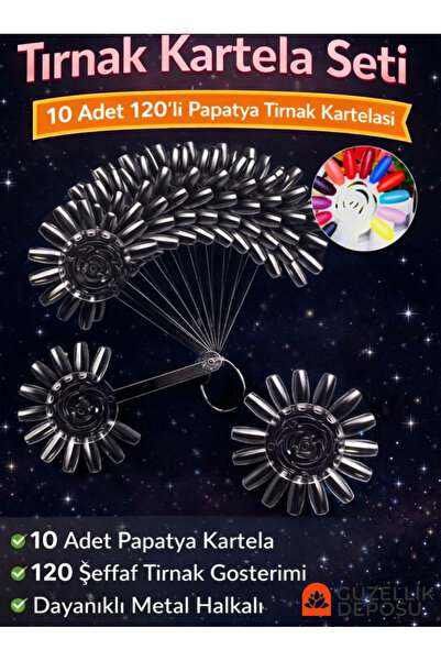 Güzellik Deposu Tırnak Kalıcı Oje Kartelası Papatya Model 120 Adet
