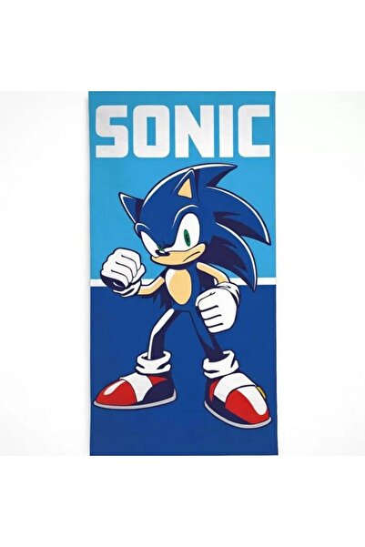 Sonic Παιδική Πετσέτα Θαλάσσης Μπλέ 70x140cm (Fast Dry)