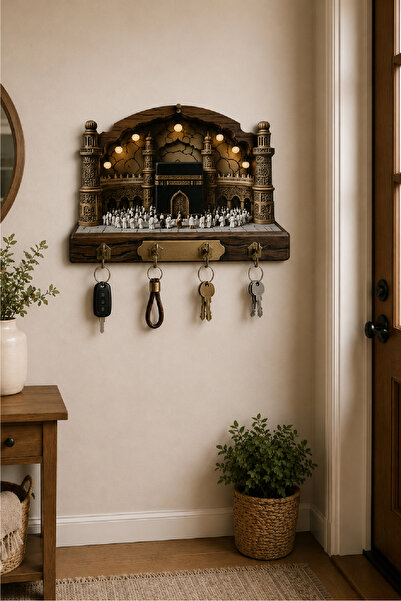 no77decor Kabe ve Osmanlı Motifli Dekoratif Duvar Askılı Anahtarlık – 3D Görü...