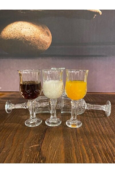 atastore2017 6-piece larin coffee side water glass transparent color royaleks...