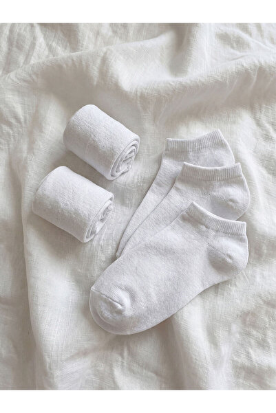 LC Waikiki White Girl's Booties Socks 5-Pack