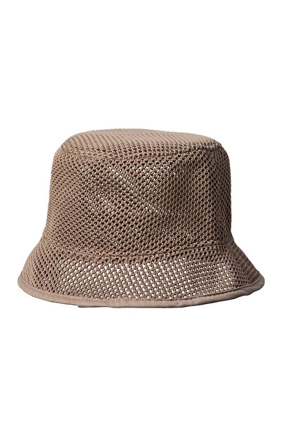 Calvin Klein Kahverengi Kadın Nakışlı Şapka SUMMER MESH BUCKET