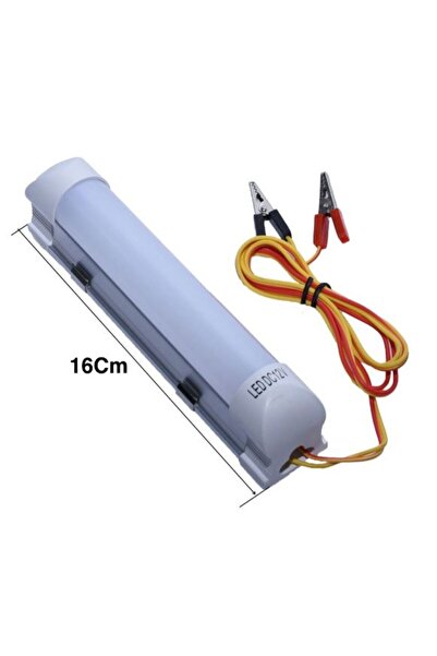 SimpluAcasa SET 2X T8-12V LED Car Lamp with Battery Clips – 16CM, Portable Li...