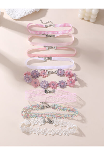 Take Two By Styli Pack of 8 - Pastel Choker Necklace