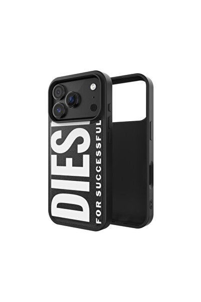 Diesel iPhone 17 Pro Uyumlu Magsafe Destekli Core Kalıplı Kılıf - Siyah/Beyaz