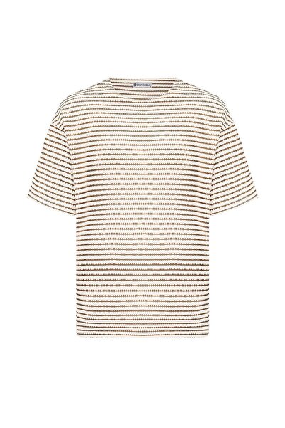 S13 Store cu dungi supradimensionat Tricou din tricotaj