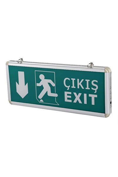 Cata 9167 Ledli Aşağı Ok Exit Çıkış Armatürü 3 Saat Akülü