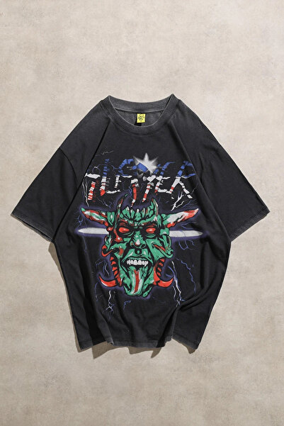 Overdrive Slayer Angel of Death Oversize unisex crna majica kratkih rukava