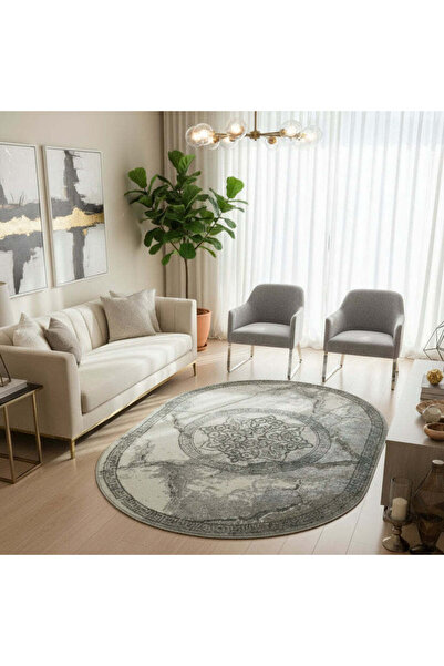 OEM Covor Beenom , grey/white, oval - 160 x 230 cm
