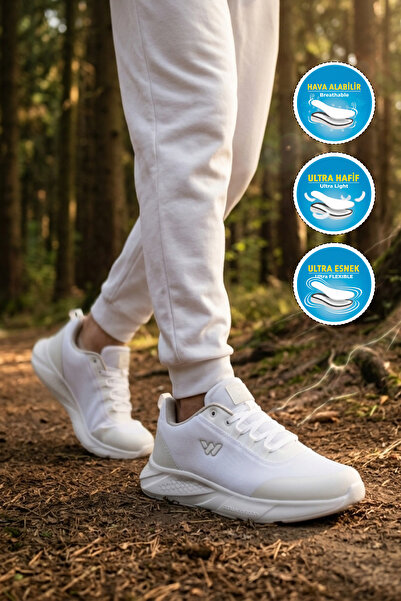 WALKWAY 26111 Pete Pantofi sport albi pentru bărbați, mărime mare