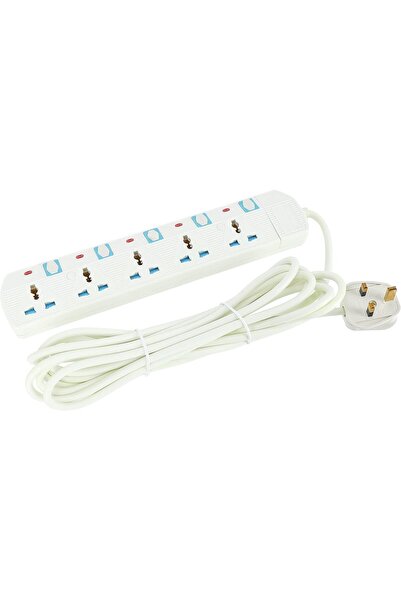 Geepas 5 Way Extension Socket - 5 Led Indicators with Power Switches | Extra ...